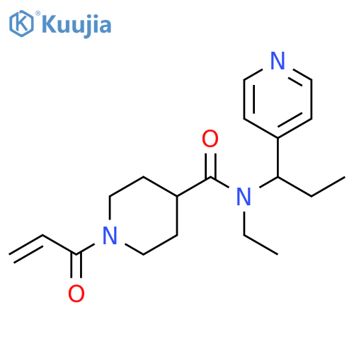 N-Ethyl-1-(1-oxo-2-propen-1-yl)-N-[1-(4-pyridinyl)propyl]-4-piperidinecarboxamide structure