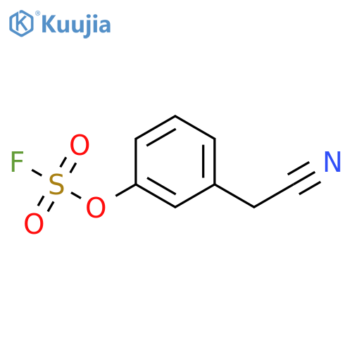 Benzeneacetonitrile, 3-[(fluorosulfonyl)oxy]- structure