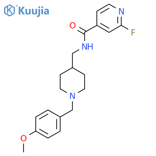2-fluoro-N-({1-[(4-methoxyphenyl)methyl]piperidin-4-yl}methyl)pyridine-4-carboxamide structure