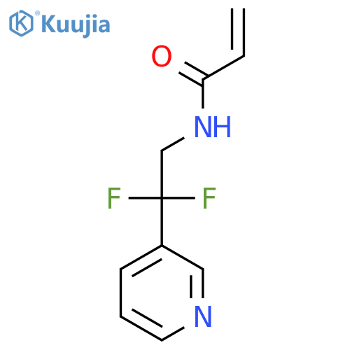 N-[2,2-difluoro-2-(pyridin-3-yl)ethyl]prop-2-enamide structure