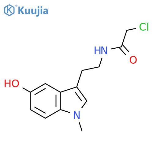 2-chloro-N-2-(5-hydroxy-1-methyl-1H-indol-3-yl)ethylacetamide structure