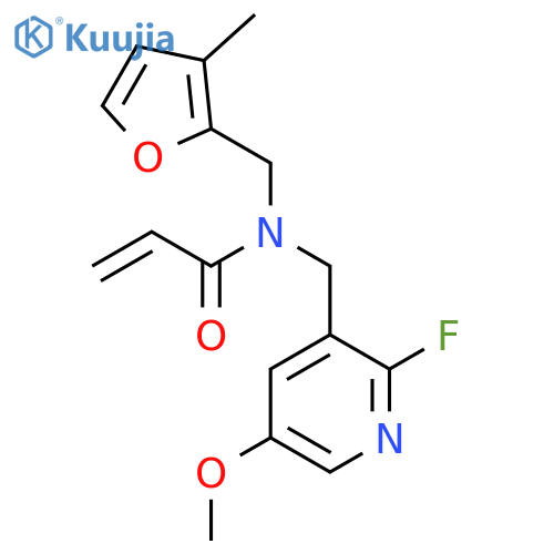 N-[(2-Fluoro-5-methoxypyridin-3-yl)methyl]-N-[(3-methylfuran-2-yl)methyl]prop-2-enamide structure