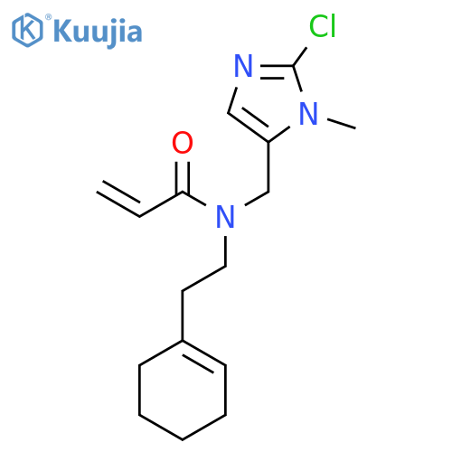 N-[(2-Chloro-3-methylimidazol-4-yl)methyl]-N-[2-(cyclohexen-1-yl)ethyl]prop-2-enamide structure