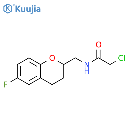 2-chloro-N-(6-fluoro-3,4-dihydro-2H-1-benzopyran-2-yl)methylacetamide structure