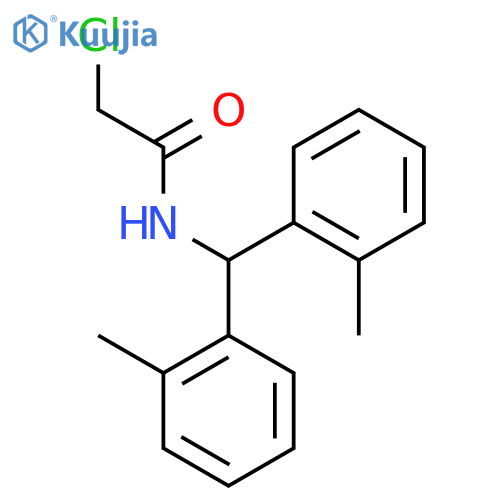 N-bis(2-methylphenyl)methyl-2-chloroacetamide structure