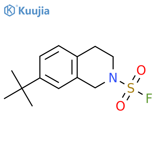 7-Tert-butyl-3,4-dihydro-1H-isoquinoline-2-sulfonyl fluoride structure