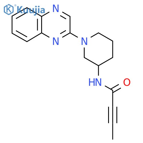 N-(1-Quinoxalin-2-ylpiperidin-3-yl)but-2-ynamide structure