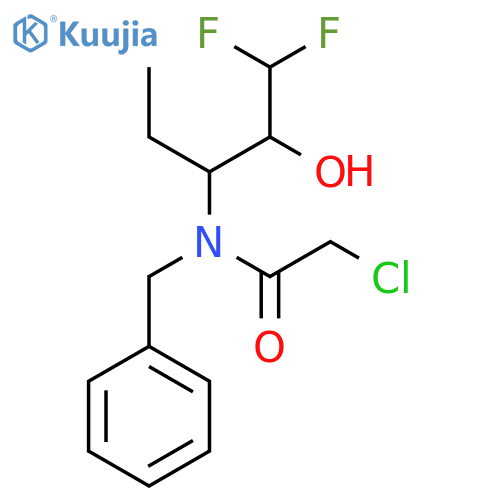 N-benzyl-2-chloro-N-(1,1-difluoro-2-hydroxypentan-3-yl)acetamide structure