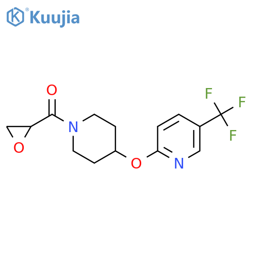 2-{[1-(Oxirane-2-carbonyl)piperidin-4-yl]oxy}-5-(trifluoromethyl)pyridine structure