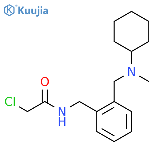 2-chloro-N-[(2-{[cyclohexyl(methyl)amino]methyl}phenyl)methyl]acetamide structure