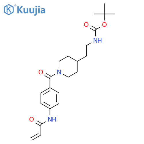 tert-butyl N-(2-{1-[4-(prop-2-enamido)benzoyl]piperidin-4-yl}ethyl)carbamate structure