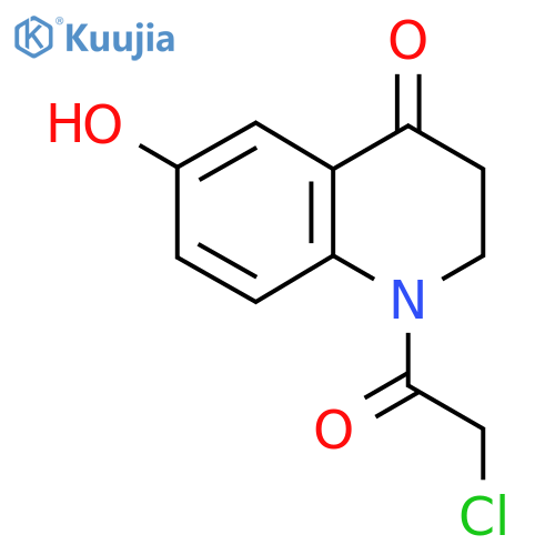 1-(2-chloroacetyl)-6-hydroxy-1,2,3,4-tetrahydroquinolin-4-one structure
