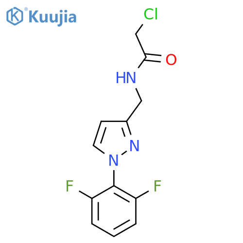 2-Chloro-N-[[1-(2,6-difluorophenyl)pyrazol-3-yl]methyl]acetamide structure