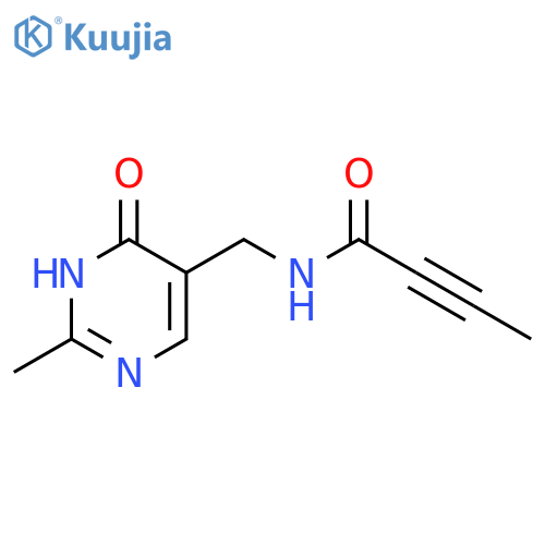 N-(4-hydroxy-2-methylpyrimidin-5-yl)methylbut-2-ynamide structure