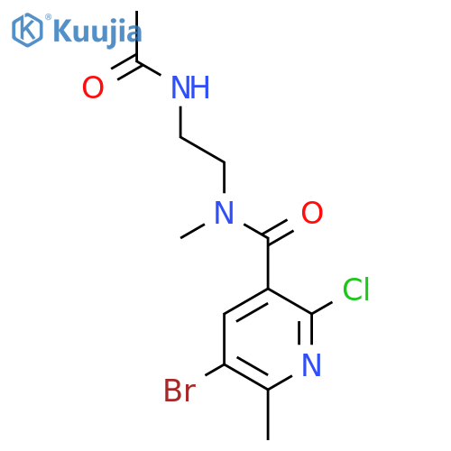 N-{2-1-(5-bromo-2-chloro-6-methylpyridin-3-yl)-N-methylformamidoethyl}acetamide structure