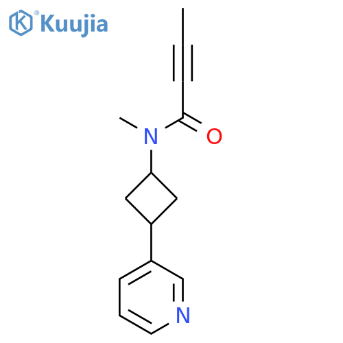 N-methyl-N-3-(pyridin-3-yl)cyclobutylbut-2-ynamide structure
