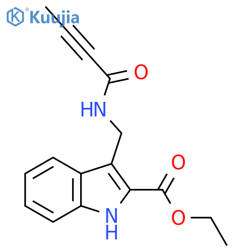 Ethyl 3-[(but-2-ynoylamino)methyl]-1H-indole-2-carboxylate structure