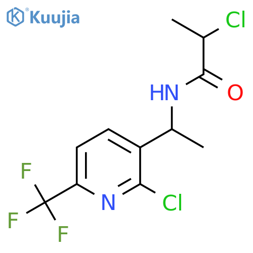 2-Chloro-N-[1-[2-chloro-6-(trifluoromethyl)pyridin-3-yl]ethyl]propanamide structure