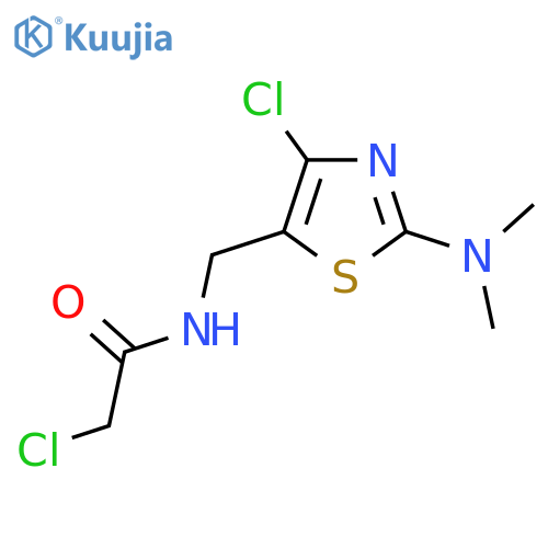 2-chloro-N-{4-chloro-2-(dimethylamino)-1,3-thiazol-5-ylmethyl}acetamide structure