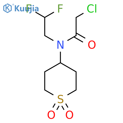 2-chloro-N-(2,2-difluoroethyl)-N-(1,1-dioxo-1lambda6-thian-4-yl)acetamide structure