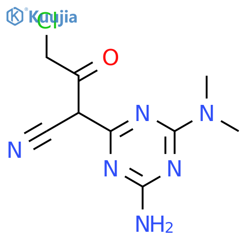 1,3,5-Triazine-2-acetonitrile, 4-amino-α-(2-chloroacetyl)-6-(dimethylamino)- structure