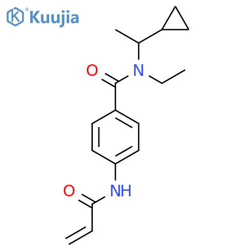 N-(1-cyclopropylethyl)-N-ethyl-4-(prop-2-enamido)benzamide structure