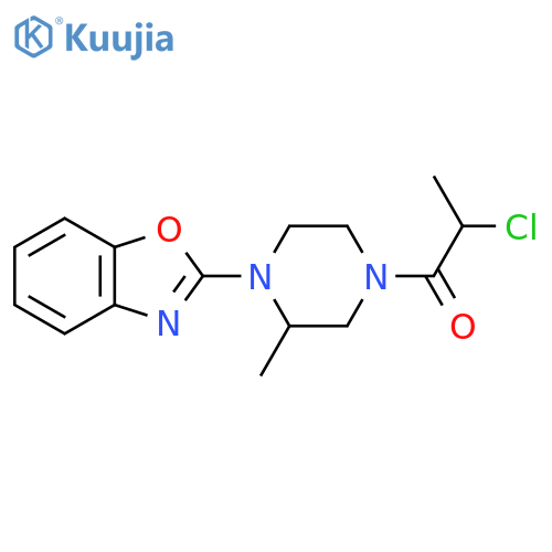 1-[4-(1,3-Benzoxazol-2-yl)-3-methylpiperazin-1-yl]-2-chloropropan-1-one structure