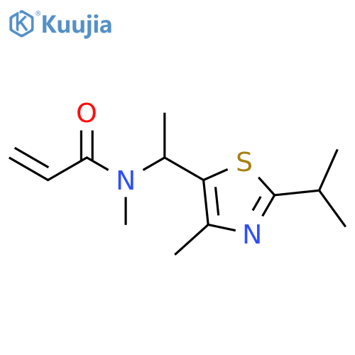 N-methyl-N-{1-4-methyl-2-(propan-2-yl)-1,3-thiazol-5-ylethyl}prop-2-enamide structure