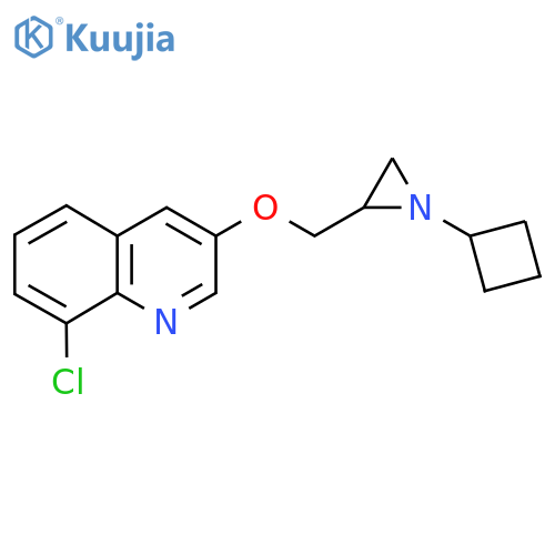 8-Chloro-3-[(1-cyclobutylaziridin-2-yl)methoxy]quinoline structure