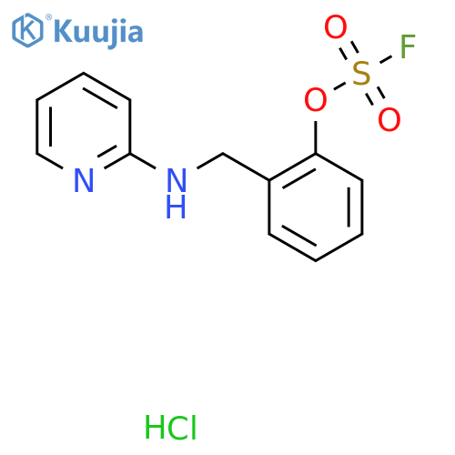 2-{(pyridin-2-yl)aminomethyl}phenyl sulfurofluoridate hydrochloride structure