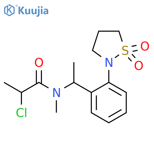2-Chloro-N-[1-[2-(1,1-dioxido-2-isothiazolidinyl)phenyl]ethyl]-N-methylpropanamide structure