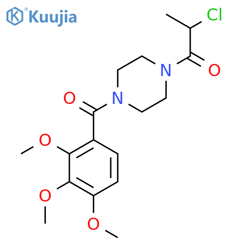 2-Chloro-1-[4-(2,3,4-trimethoxybenzoyl)piperazin-1-yl]propan-1-one structure