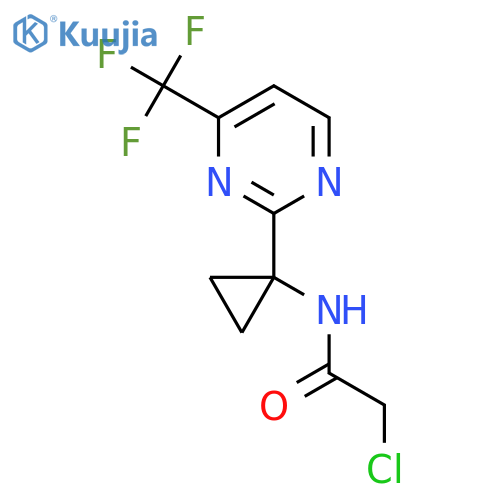 2-chloro-N-{1-4-(trifluoromethyl)pyrimidin-2-ylcyclopropyl}acetamide structure