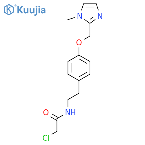 2-chloro-N-(2-{4-[(1-methyl-1H-imidazol-2-yl)methoxy]phenyl}ethyl)acetamide structure