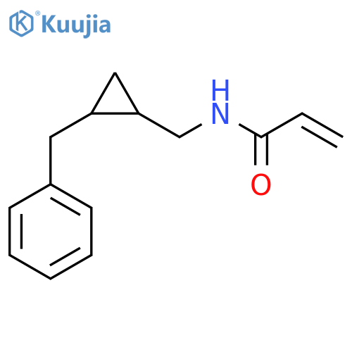 N-(2-benzylcyclopropyl)methylprop-2-enamide structure