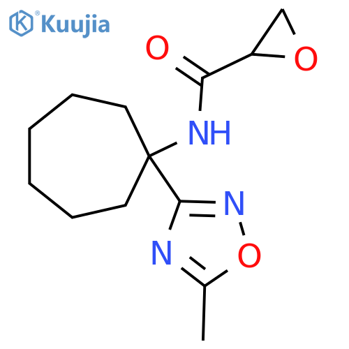 N-[1-(5-methyl-1,2,4-oxadiazol-3-yl)cycloheptyl]oxirane-2-carboxamide structure