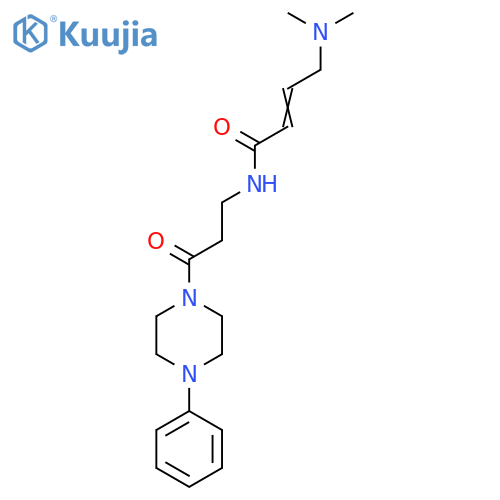 2-Butenamide, 4-(dimethylamino)-N-[3-oxo-3-(4-phenyl-1-piperazinyl)propyl]- structure