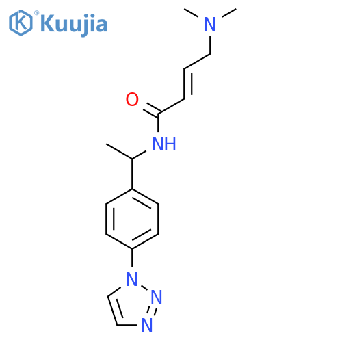 (E)-4-(Dimethylamino)-N-[1-[4-(triazol-1-yl)phenyl]ethyl]but-2-enamide structure