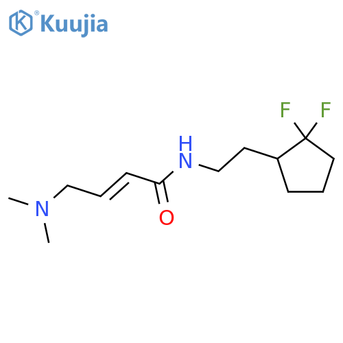 (2E)-N-2-(2,2-difluorocyclopentyl)ethyl-4-(dimethylamino)but-2-enamide structure