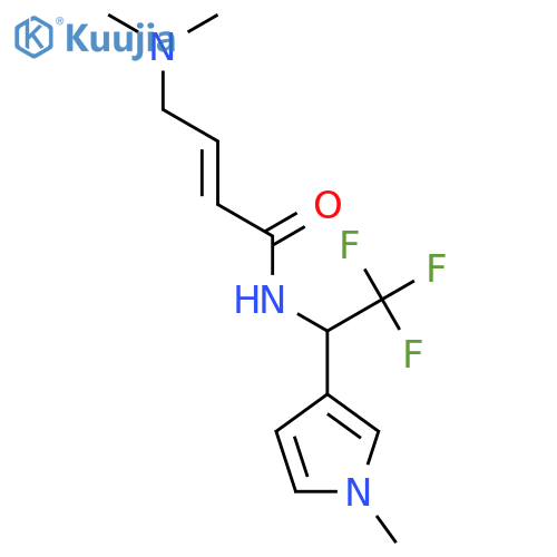 (2E)-4-(dimethylamino)-N-2,2,2-trifluoro-1-(1-methyl-1H-pyrrol-3-yl)ethylbut-2-enamide structure