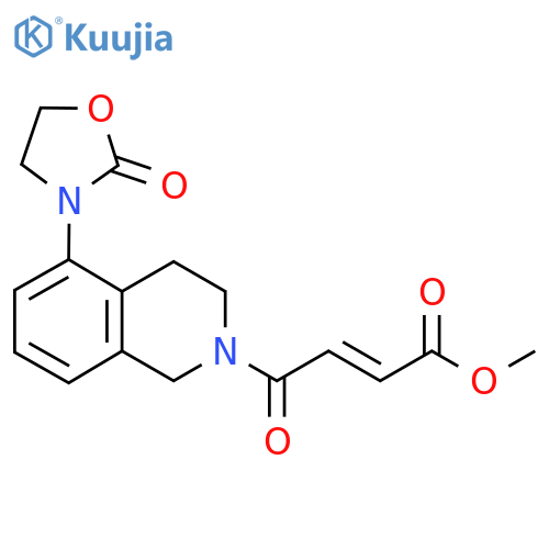 Methyl 4-[3,4-dihydro-5-(2-oxo-3-oxazolidinyl)-2(1H)-isoquinolinyl]-4-oxo-2-butenoate structure
