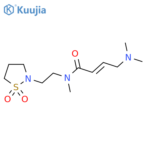 (2E)-4-(dimethylamino)-N-2-(1,1-dioxo-1lambda6,2-thiazolidin-2-yl)ethyl-N-methylbut-2-enamide structure