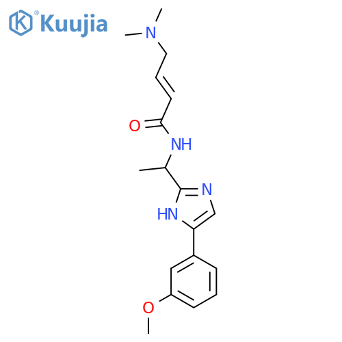 (E)-4-(Dimethylamino)-N-[1-[5-(3-methoxyphenyl)-1H-imidazol-2-yl]ethyl]but-2-enamide structure