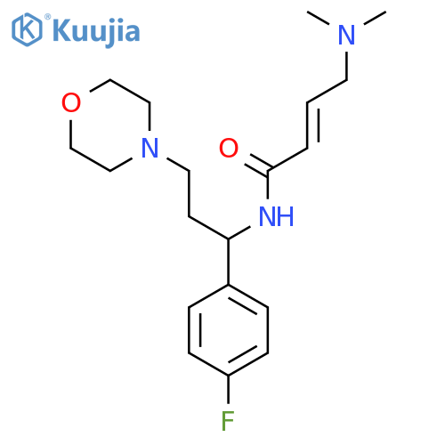 (E)-4-(Dimethylamino)-N-[1-(4-fluorophenyl)-3-morpholin-4-ylpropyl]but-2-enamide structure