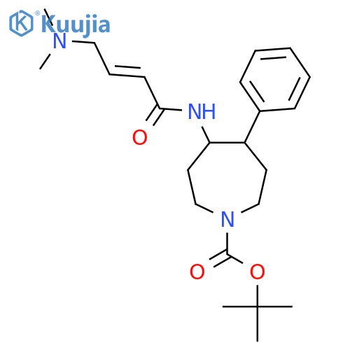 Tert-butyl 4-[[(E)-4-(dimethylamino)but-2-enoyl]amino]-5-phenylazepane-1-carboxylate structure