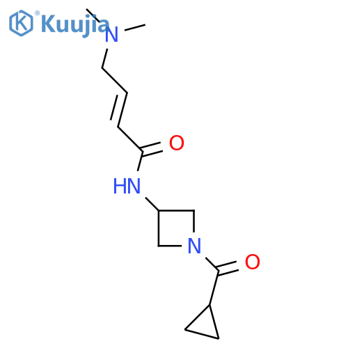 (2E)-N-(1-cyclopropanecarbonylazetidin-3-yl)-4-(dimethylamino)but-2-enamide structure