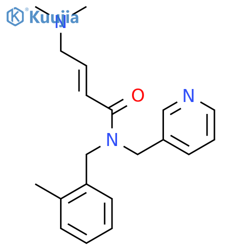 (E)-4-(Dimethylamino)-N-[(2-methylphenyl)methyl]-N-(pyridin-3-ylmethyl)but-2-enamide structure