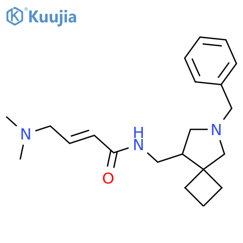 (2E)-N-({6-benzyl-6-azaspiro3.4octan-8-yl}methyl)-4-(dimethylamino)but-2-enamide structure