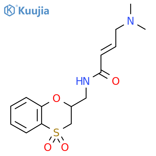 (2E)-4-(dimethylamino)-N-[(4,4-dioxo-2,3-dihydro-1,4lambda6-benzoxathiin-2-yl)methyl]but-2-enamide structure
