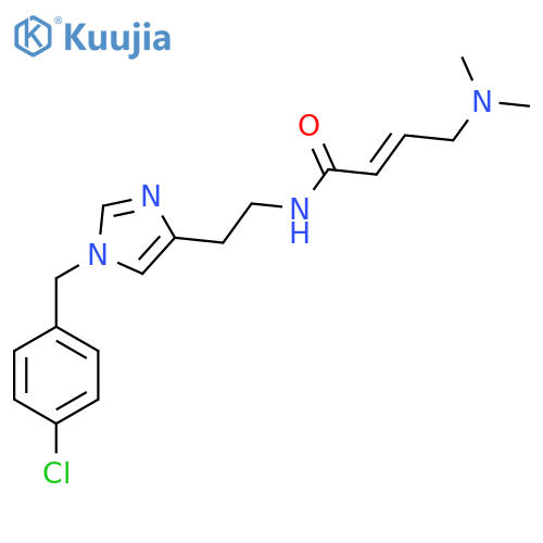 (E)-N-[2-[1-[(4-Chlorophenyl)methyl]imidazol-4-yl]ethyl]-4-(dimethylamino)but-2-enamide structure